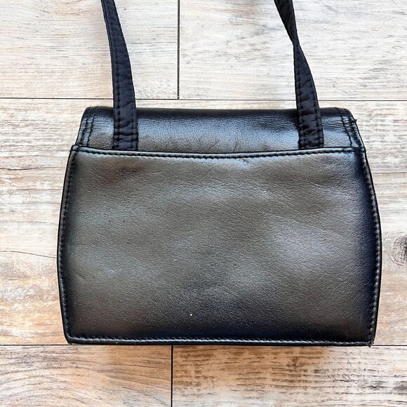 Sonoma Jean Co Black Leather Mini Crossbody Bag Minimalist Y2K Cute Grunge - Picture 3 of 11